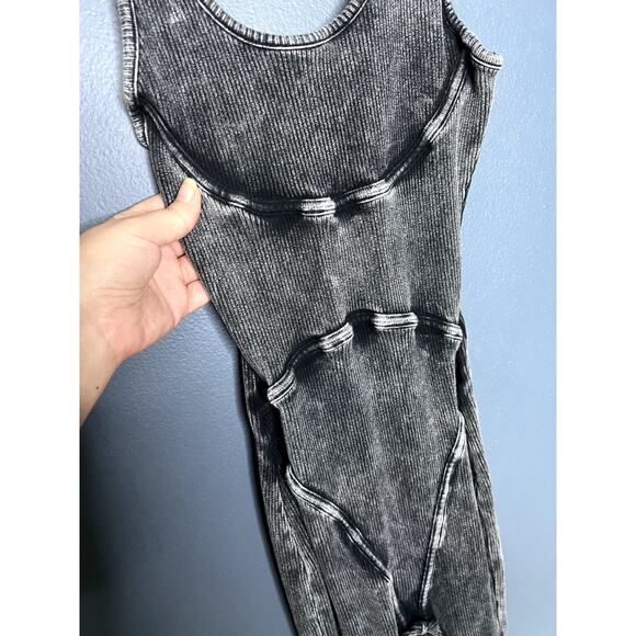 J. Our Dark Wash Body Suit Women's Size Large Grunge Figure Flattering Jumpsuit - Picture 3 of 8
